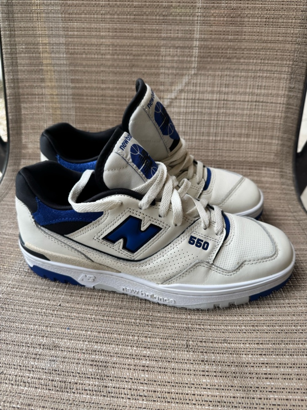 New Balance 550 Men's Sneakers in White and Blue